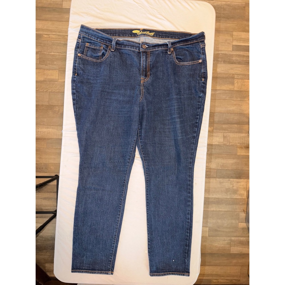 Old Navy The Sweetheart Jeans Womens 18 Short Dark Wash Straight Leg Denim